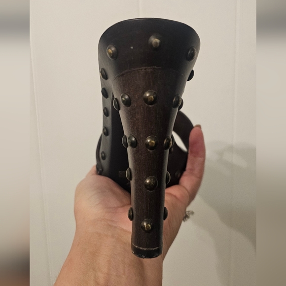 Dolce & Gabbana Brown Studded Heeled Sandals 40.5 / 9.5 - Picture 8 of 15